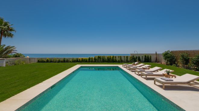 Brand new frontline beach luxury villa in La Cala de Mijas, Mijas Costa