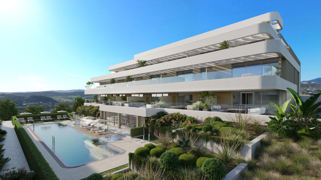 Distinguished apartment with spacious terrace in Estepona.