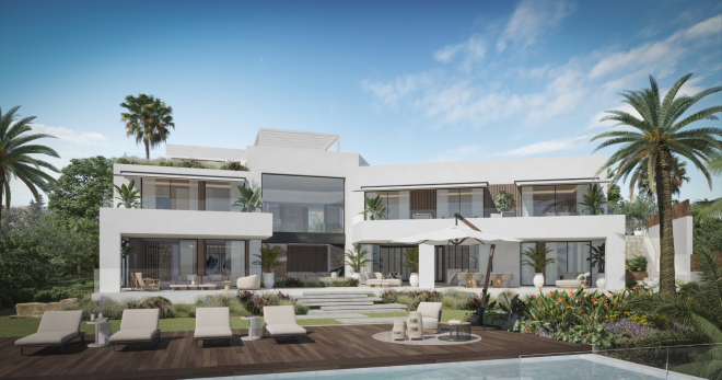 Contemporary and very private 6 bedroom villa in Cascada Camojan with sea views